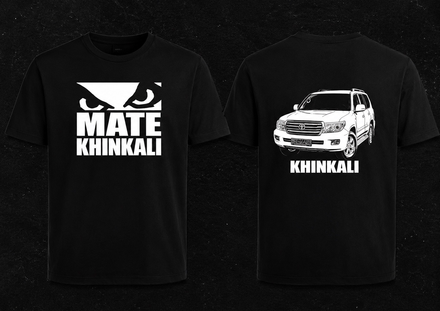 Черная футболка MATE KHINKALI