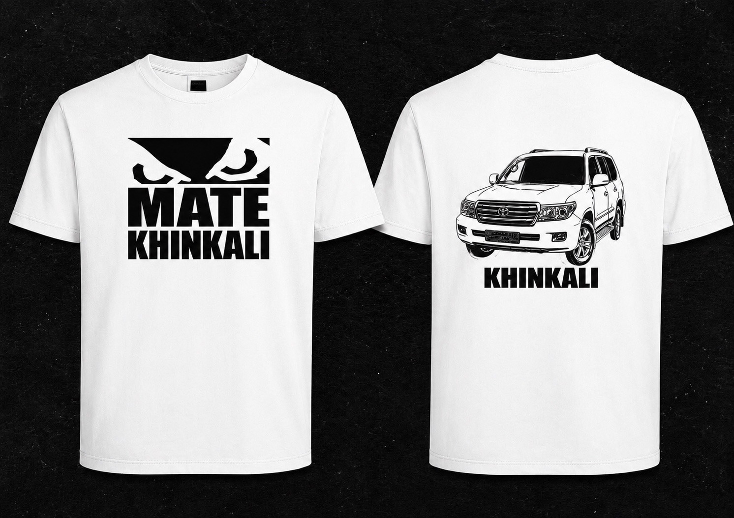 Белая футболка MATE KHINKALI